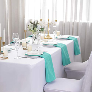 Serviettes de table modernes unies en polyester 48x48cm, nappes carrées pour hôtels, cafés, décorations de mariage - Product Image 3