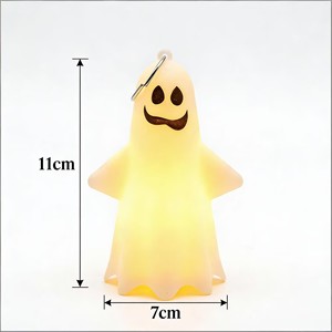 Adornos Colgantes de Fantasmas Brillantes de Plástico, Luces de Ambiente de Halloween que Funcionan con Pilas, Accesorios para Fiestas Infantiles, Decoración Navideña - Product Image 3