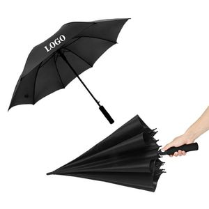 Custom logo Printing High Quality Large Automatic Fiber <b>Windproof</b> Golf <b>Umbrella</b> Promotional Branded - Product Image 1