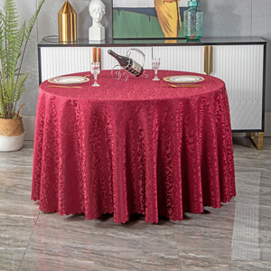 Moderno ristorante europeo semplice Jacquard banchetto di nozze copertura della <span class=keywords><strong>tavola</strong></span> grande tovaglia rotonda per Hotel Bar casa - Product Image 1