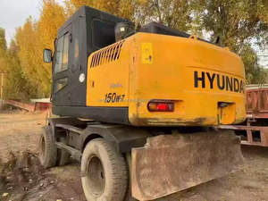 Excavatrice à roues d'origine Hyundai 150W-7 d'occasion, excavatrice hydraulique à roues moyennes Hyundai 150W-7, certification CE&EPA à vendre - Product Image 3