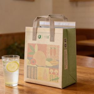 Sac isotherme non tissé OEM en gros, personnalisable avec logo, imperméable et jetable pour la vente à emporter de crèmes glacées, restaurants, épiceries et services de traiteur - Product Image 1