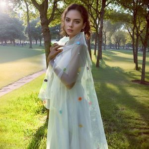 <span class=keywords><strong>Voile</strong></span> de mariée coréen YouLaPan, tulle souple monocouche sans peigne, <span class=keywords><strong>mini</strong></span> <span class=keywords><strong>voile</strong></span> de soirée et de bal avec fleurs en dentelle M143 - Product Image 3