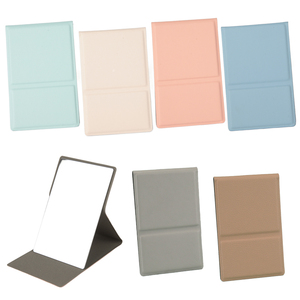 Siêu Mỏng Shatterproof Thép Không Gỉ Gấp Du Lịch Trang Điểm Gương Với PU Da Trường Hợp Bìa Biểu Tượng Tùy Chỉnh Nhỏ Gọn Gương - Product Image 2