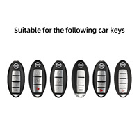 Casing Kunci Pintar Anti Gores dari Paduan Seng Mewah, Kompatibel untuk Remote Smart Key Altima Pathfinder