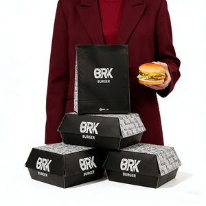 Bolsa <span class=keywords><strong>de</strong></span> Papel Antigrasa <span class=keywords><strong>de</strong></span> Grado Alimenticio con Logotipo Personalizado e Impresión a Medida para Papas Fritas, Hamburguesas y Sándwiches - Product Image 2