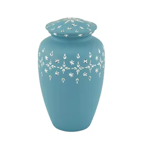 High Quality Aluminium Cremation Urn for Adults Top Countertop Decor; Pretty Color Metal Human Ashes Funeral Supplies - Product Image 1