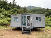 Maison conteneur préfabriquée modulaire moderne entièrement finie, 2 chambres, extensible, design respirant, pour usage en villa, appartement, hôtel - Mars