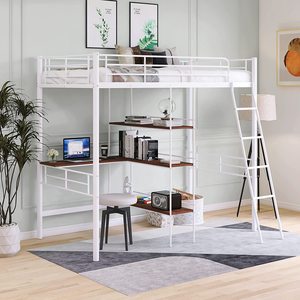 Etal OFT <span class=keywords><strong>Bed</strong></span> con Buil-in ESK y helhelves win Ize Ed para Dorm - Product Image 3