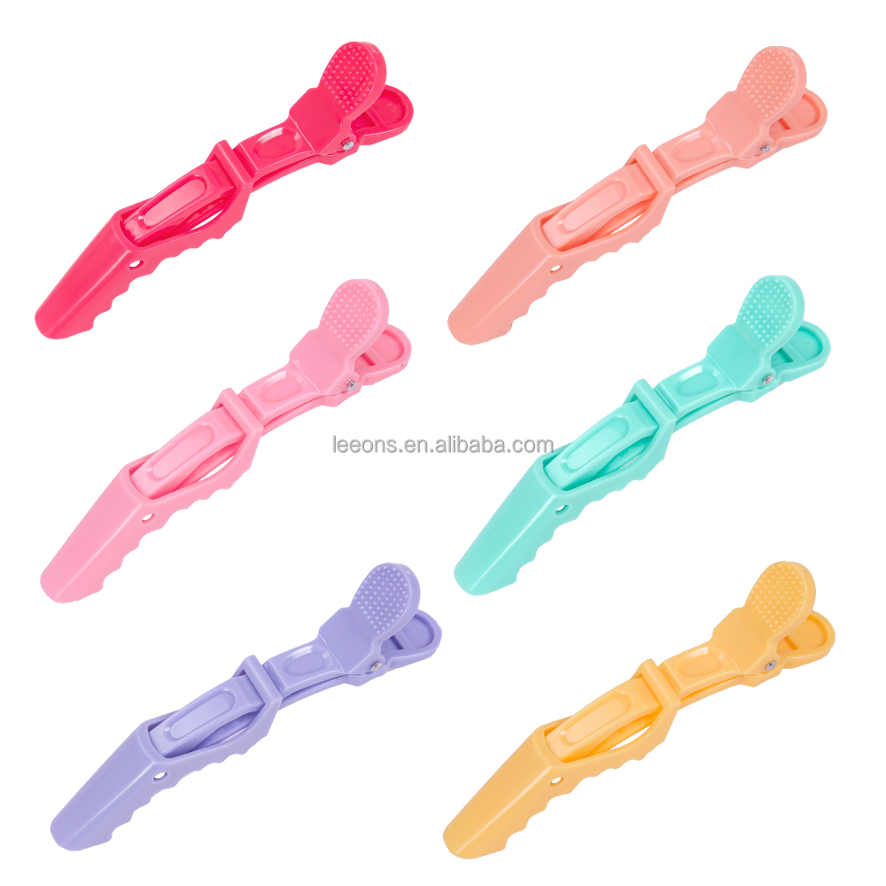 6 шт./упак. Высокое качество Пластиковые крокодил заколка-пряжка для волос Секционирование зажимы типа «крокодил» коготь Заколки Для Волос Парикмахерская заколки для волос