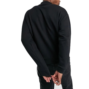 OEM Logo Personalizzato In Bianco Maglione A Collo Alto Degli Uomini <span class=keywords><strong>girocollo</strong></span> di Grandi Dimensioni Pullover <span class=keywords><strong>Felpa</strong></span> In Black - Product Image 2