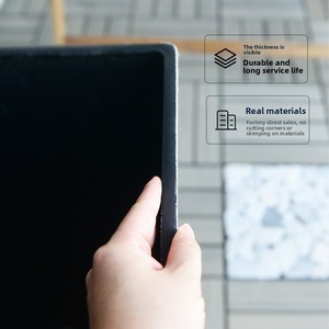 Pots à fleurs en <span class=keywords><strong>plastique</strong></span> P454 et grands bacs carrés pour plantes d'intérieur/extérieur, aspect pierre - Product Image 4