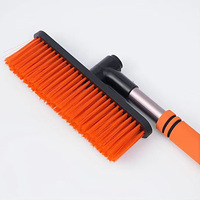 Brosse à neige pour voiture YIYE, extensible, détachable, grattoir à glace, poignée en mousse plastique, tête de brosse pivotante à 360°, 52-67 cm, pour camion, SUV, véhicules