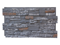 Panneau en fausse pierre au design moderne Revêtement décoratif extérieur en mousse de polyuréthane NEU Modèle 3D Panneau mural en fausse brique de beauté