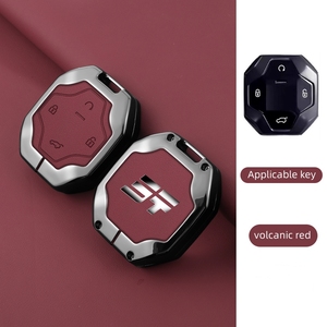 Alliage de zinc + housse en cuir adaptée pour Chery Jetour Dashing <span class=keywords><strong>IDM</strong></span> X-1 de I-DM <span class=keywords><strong>Plus</strong></span> clé de voiture étui complet coque sac boucle en métal accessoires - Product Image 4