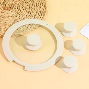 ฝาปิดหม้อซิลิโคนแบบมีร่องพร้อมกระจกทนความร้อน ฝาปิดกันหกอเนกประสงค์สำหรับหม้อซุป - Product Image 1