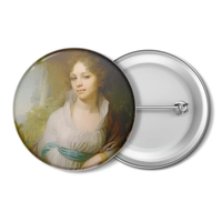 Insigne en métal en plastique de style antique et moderne circulaire personnalisable de 58mm Photos personnalisées et fond de marque en métal de dessin animé