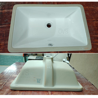 Évier rectangulaire en céramique OVS CUPC pour l'Amérique du Nord, 530 mm, à encastrer sous le comptoir, lavabo pour salle de bain