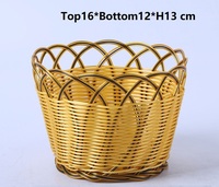 Voedselveilige holle PP rotan geweven handgemaakte ecovriendelijke modern design multifunctionele voedsel serveermand voor snacks en dineren