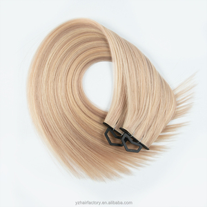 ผมต่อแบบปีกผีเสื้อ Yuanzhen Genius PU  แบบเวฟสีบลอนด์รัสเซีย ผมแท้ Remy - Product Image 5