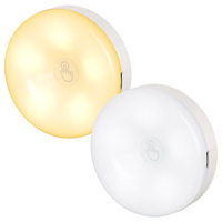 Veilleuse LED à commande tactile avec télécommande, magnétique, pour voiture et chevet de chambre, en PC, batterie intégrée, blanc chaud/froid