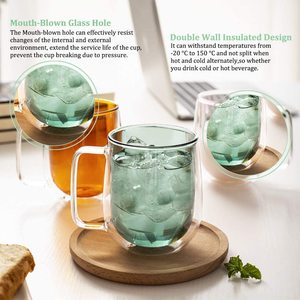 Copo de Vidro Borossilicato de Parede Dupla Portátil de 230ml com Design de Bezerro Fofo, Isolado e Resistente ao Calor para Café, Leite e Creme - Product Image 5