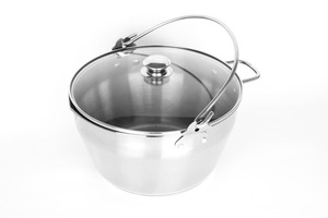 9L Stainless Steel <strong>Jam</strong> <strong>Pans</strong> 30cm Maslin <strong>Pan</strong> with Glass Lid - Product Image 5