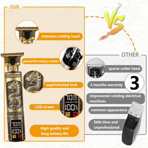 เครื่องตัดผมวินเทจ T9 แบบชาร์จไฟได้ สำหรับโกนหนวดและตัดแต่งทรงผมผู้ชาย สำหรับช่างตัดผมมืออาชีพ สินค้าขายดีรุ่นใหม่ - Product Image 3