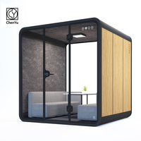 Cabine insonorisée modulaire en aluminium pour 6 personnes, bureau à domicile, bureau mobile, capsule de bureau, cabine téléphonique, cabine acoustique