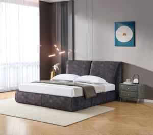 <span class=keywords><strong>Cama</strong></span> Doble Tamaño King Size de Alta Gama, Estilo California, con Estructura Tapizada para Dormitorio - Product Image 2