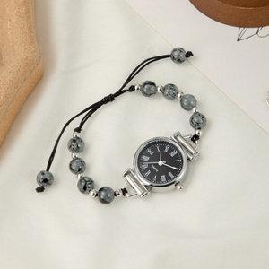 Reloj de pulsera ajustable de cuarzo para mujer, reloj de pulsera con cuentas, esfera de fácil lectura - Product Image 2