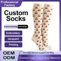 Chaussettes longues tendance en peau d'autruche pour femmes, chaussettes de compression amincissantes au-dessus du genou style JK pour le printemps/automne/hiver, vente en gros transfrontalière