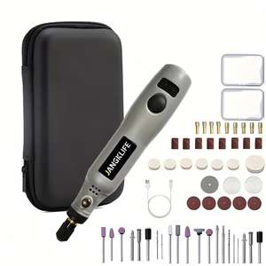 JANGKLIFE Kabelloses Rotationswerkzeug-Set mit Flexibler Welle, <span class=keywords><strong>3</strong></span> Geschwindigkeitsstufen, Wiederaufladbare Lithium-Batterie, Multifunktionswerkzeug-Zubehörsatz - Product Image 1