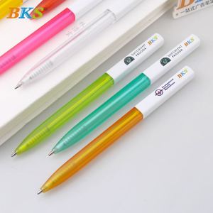 Bolígrafo de punta redonda cuadrada BKS LY7562 de plástico para conferencias, hoteles, escuelas, oficinas, venta al por mayor, barato, con logotipo personalizado, diseño moderno, negro - Product Image 5