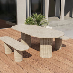 Обеденный набор из мрамора Travertine <span class=keywords><strong>Beige</strong></span> для улицы от Kumusi Furniture Como - Product Image 3