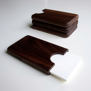 Natural Wood Business Card Holder Desktop Card Display <b>Stand</b> Handmade Wooden Visiting Card Organizer <b>for</b> Workspace - Product Image 1