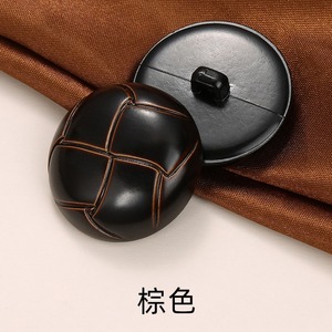 Bán Buôn Nâu Giả Da May Nút Tay Khâu 15Mm 23Mm 30Mm Nấm Áo Bóng Đá Nút Lưới Trang Trí - Product Image 6