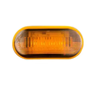 4 Inch 3 Piranha Chips 12V 24V Oval Amber LED Clearance lamp Universal Side Marker Lights For Truck Trailer RV Lorry Van