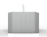 Porte tournante coulissante d'entrée de bureau, anti-empreintes digitales, anti-traces, en acier inoxydable, avec levier de frein rotatif, lecteur de carte RFID, IP68