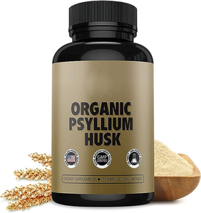 Capsules de cosse de psyllium Supplément de fibre entièrement naturelle Alternative à la poudre de cosse de psyllium, Capsules de cosse de psyllium pour la santé intestinale - Product Image 1