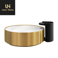 Prix d'usine Offre Spéciale Design simple salon incrustation de marbre ensembles de table basse ronde