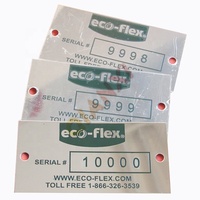 Plaques signalétiques en aluminium gravées au laser, étiquettes en acier inoxydable, plaques nominatives en métal anodisé argenté pour machines