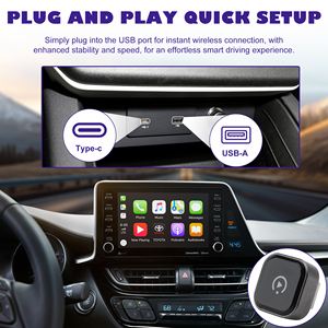 ตัวรับสัญญาณอัตโนมัติแบบแอนดรอยด์ไร้สายและกล่อง USB สำหรับเล่นในรถยนต์สินค้าใหม่ - Product Image 3