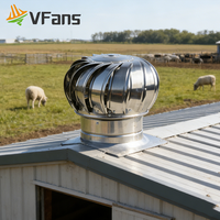Ventilateur de toit à turbine VFans, ventilateur d'évacuation de toit à énergie éolienne pour la ventilation naturelle des usines et entrepôts