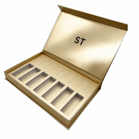 Coffret Cadeau Luxe Doré pour Sérum Visage – Kit Personnalisable avec Impression de Logo, Boîte Rigide en Carton avec Fermeture Magnétique