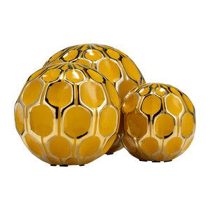 Set di sculture in ceramica a forma di sfere per decorare la casa, l'ufficio, come ornamenti decorativi per l'arredamento della stanza. - Product Image 4