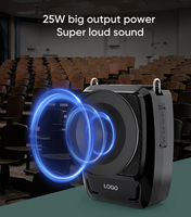 ZOWEETEK Amplificateur vocal portable mini avec microphone-casque filaire et haut-parleur pour enseignants, 25W, rechargeable, batterie lithium 7.4V 2600mAh