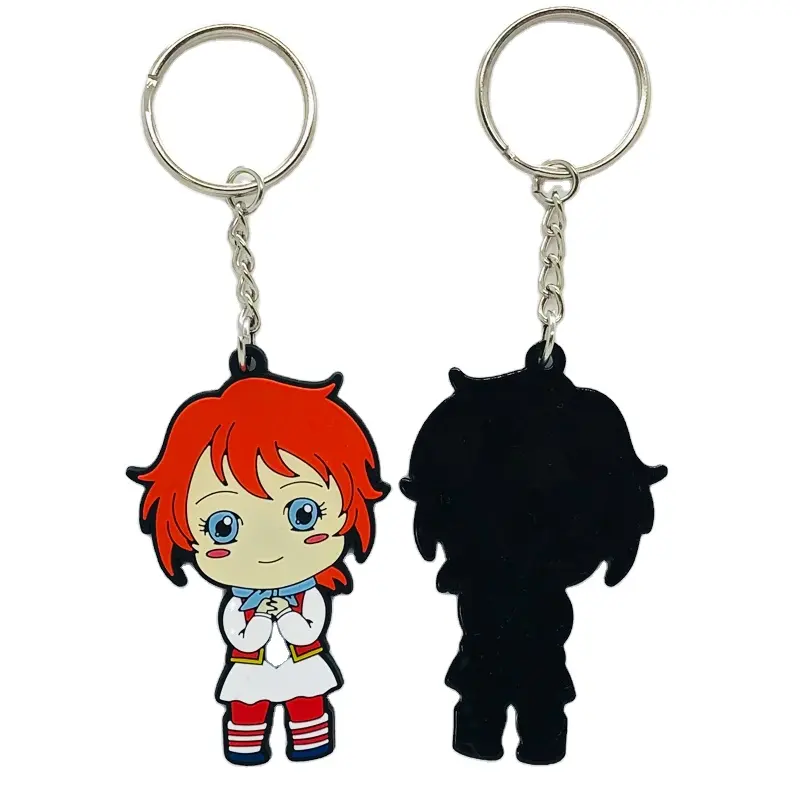 Custom 2d Soft Pvc Keychain Key Chain Logo Soft Rubber Keychains Silicone Keyring Rubber Personalized Key Chain 3d Customized