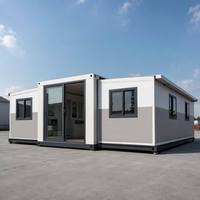 Maisonnette préfabriquée de luxe extensible 20ft 30ft, Villa pliable extensible pour jardin, cabane d'invités pour séjour de vacances