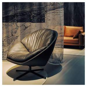 كرسي باباسان عصري مع وسادة من قماش الكوردروي وقاعدة من الخيزران لغرفة المعيشة ذات الطراز البوهيمي - Product Image 4